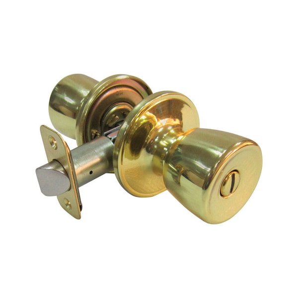 Faultless Faultless Tulip Polished Brass Privacy Knob Right Handed TS710B - main